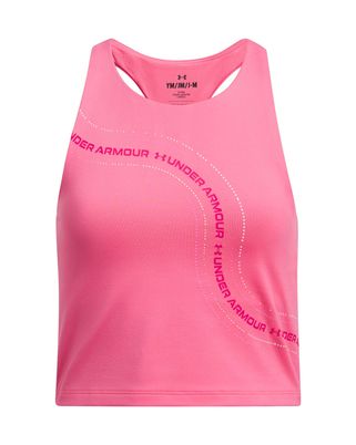 Polera sin mangas Under Armour motion crop rosado para niñas