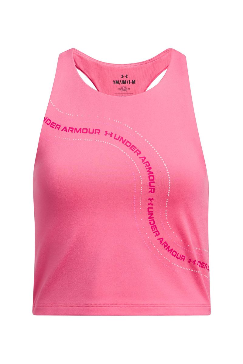 Polera-sin-mangas-UA-motion-crop-rosado-para-niñas