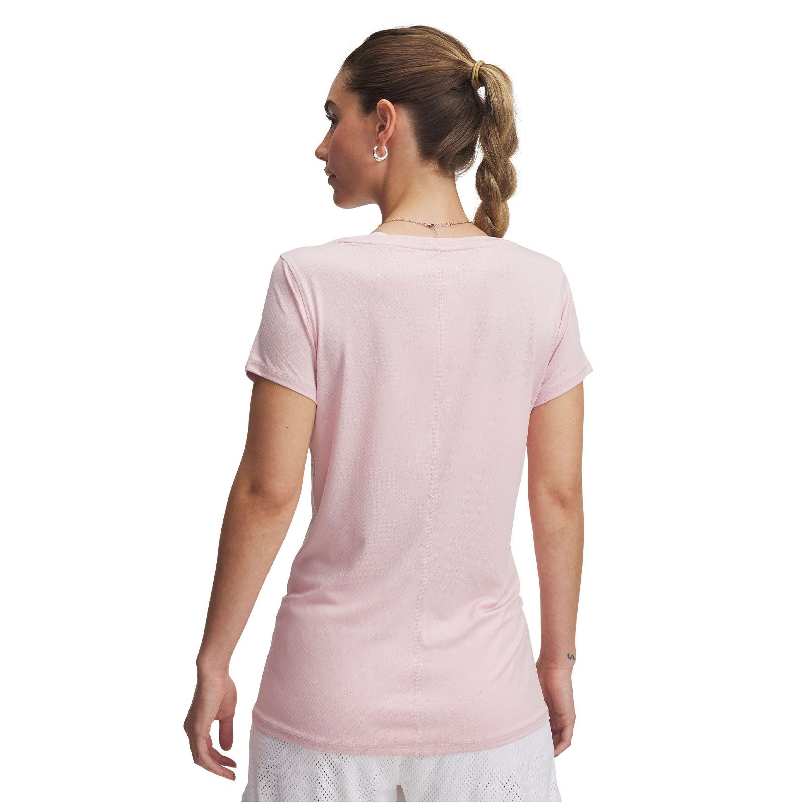 Polera manga corta Heatgear armour rosado para mujer Under Armour