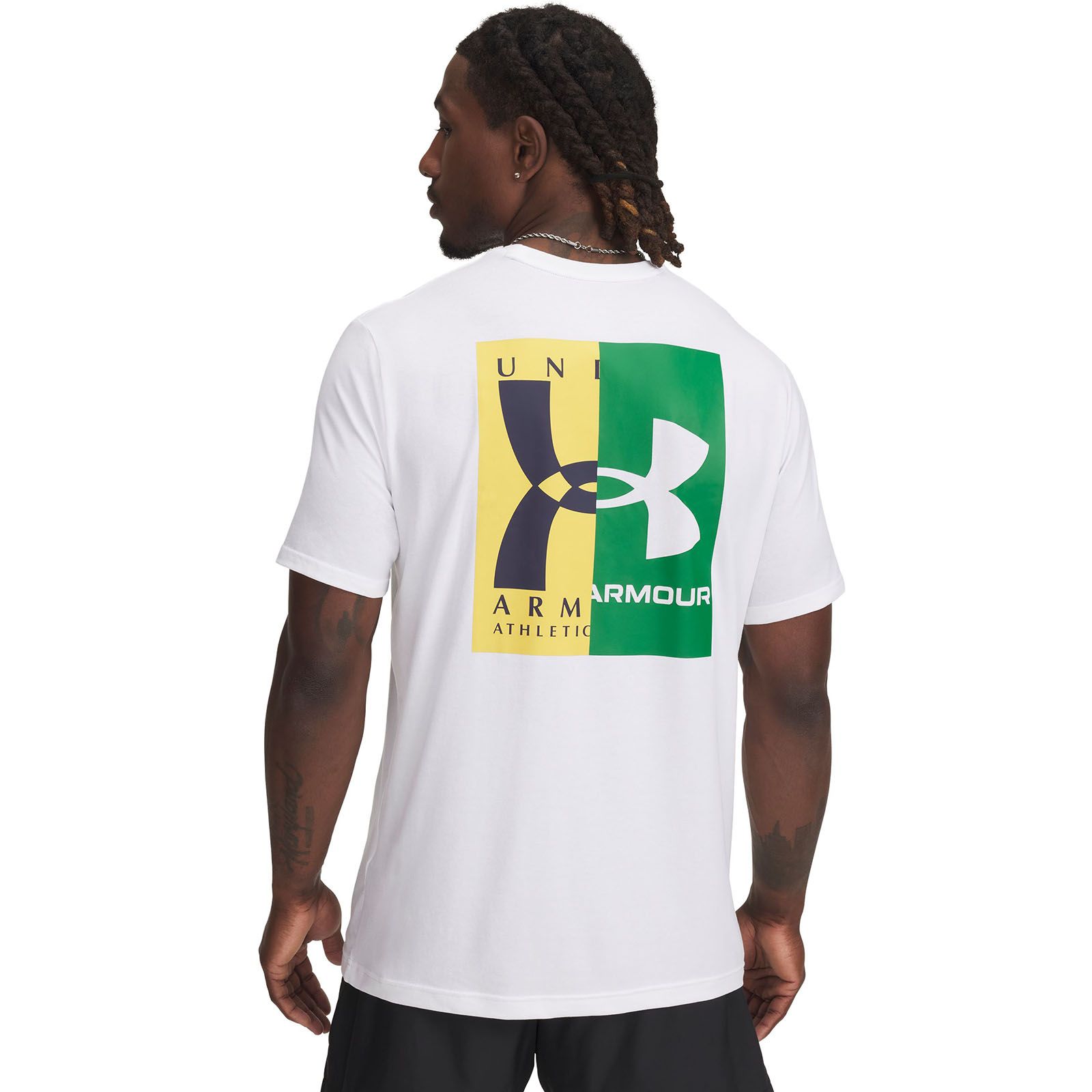 Polera manga corta Under Armour evol logo blanco para hombre
