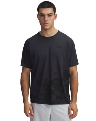 Polera manga corta Under Armour tech fade gris para hombre