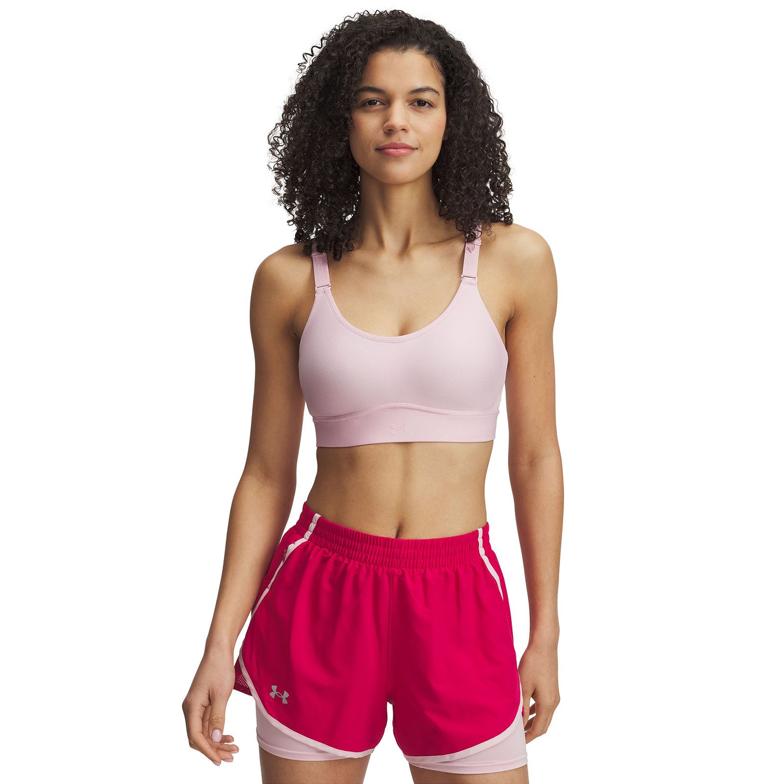 Sostén deportivo Under Armour infinity 2.0 mid rosado para mujer