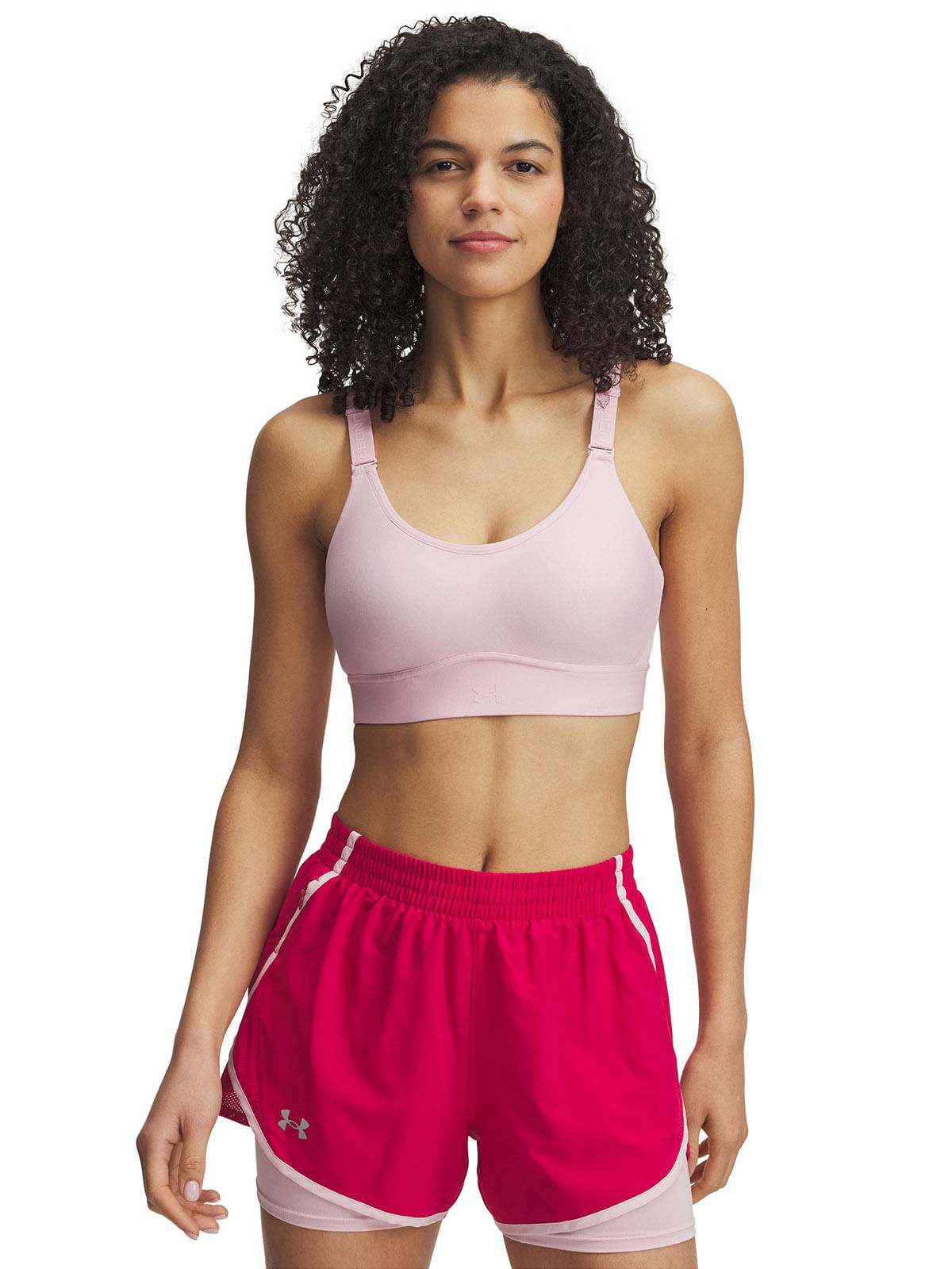 Sostén deportivo UA infinity 2.0 mid rosado para mujer