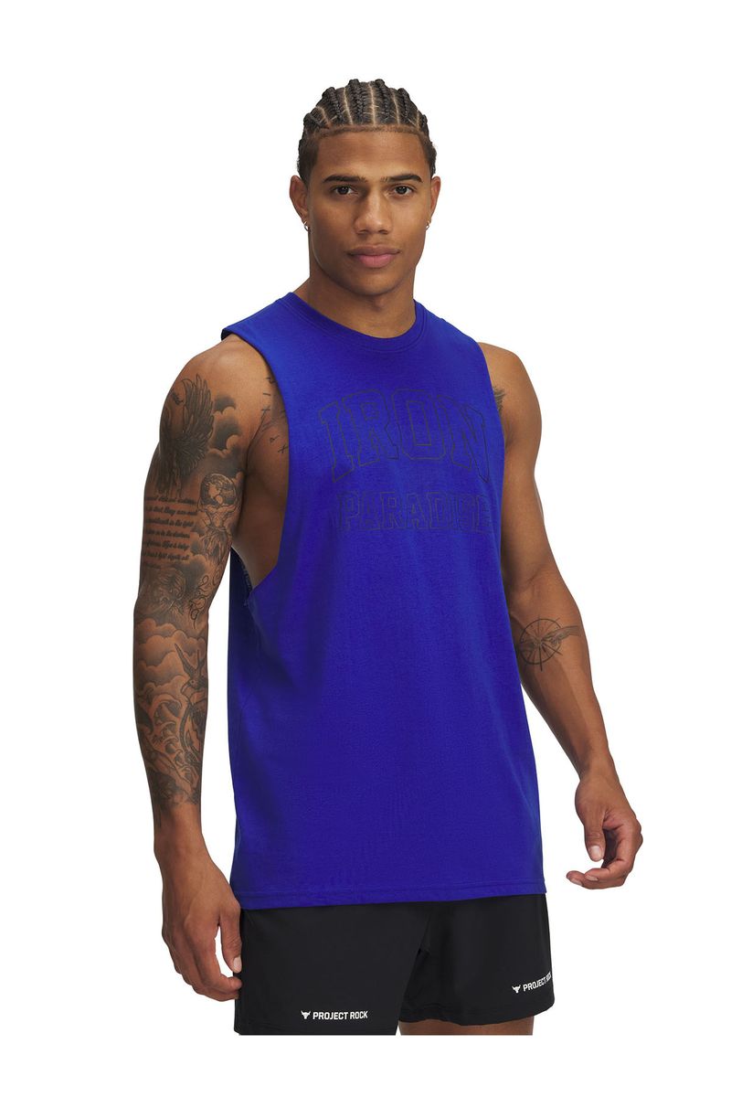 Polera-sin-mangas-Project-Rock-azul-para-hombres