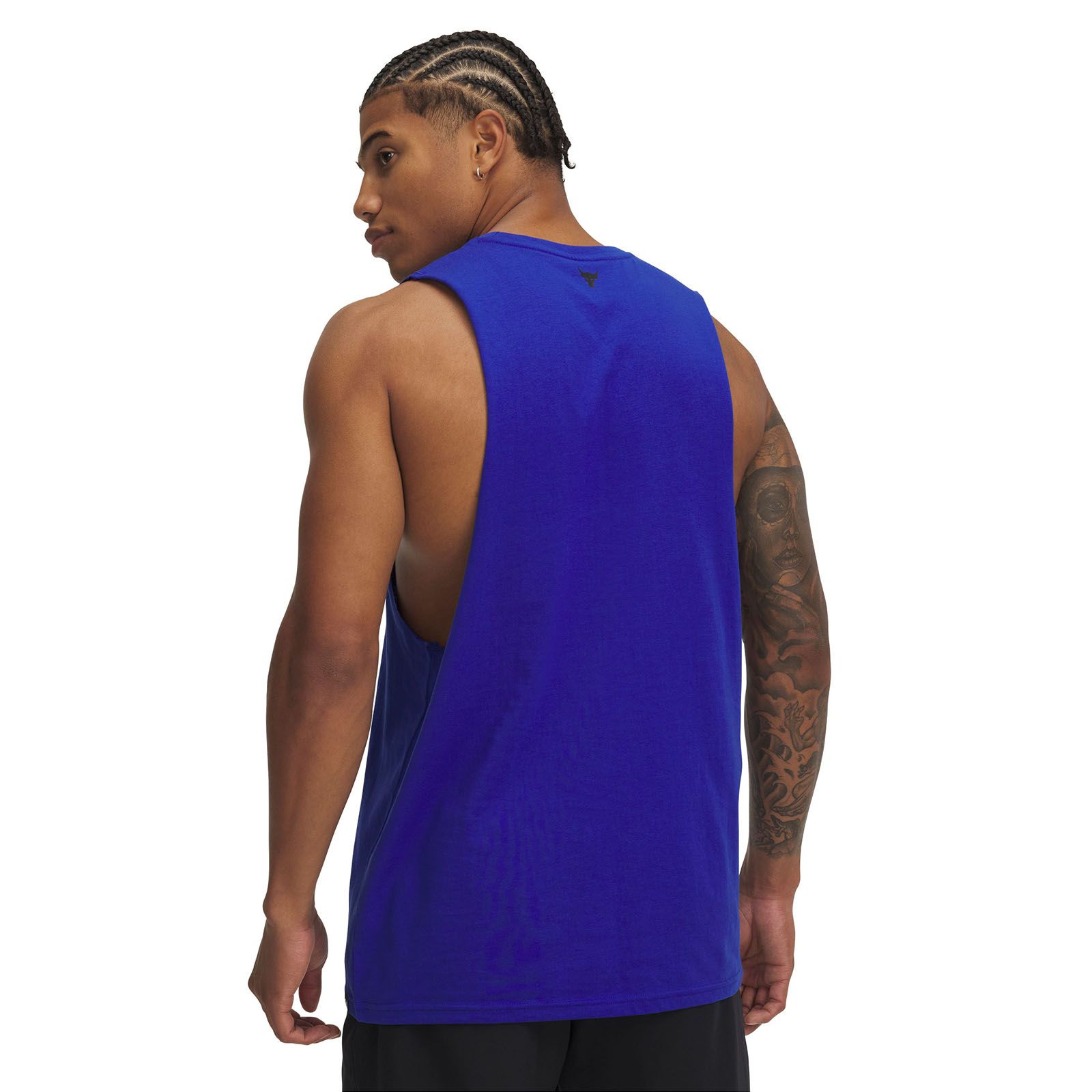 Polera sin mangas Project Rock azul para hombres Under Armour