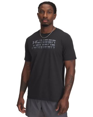 Polera manga corta Under Armour shaded logo negro para hombre