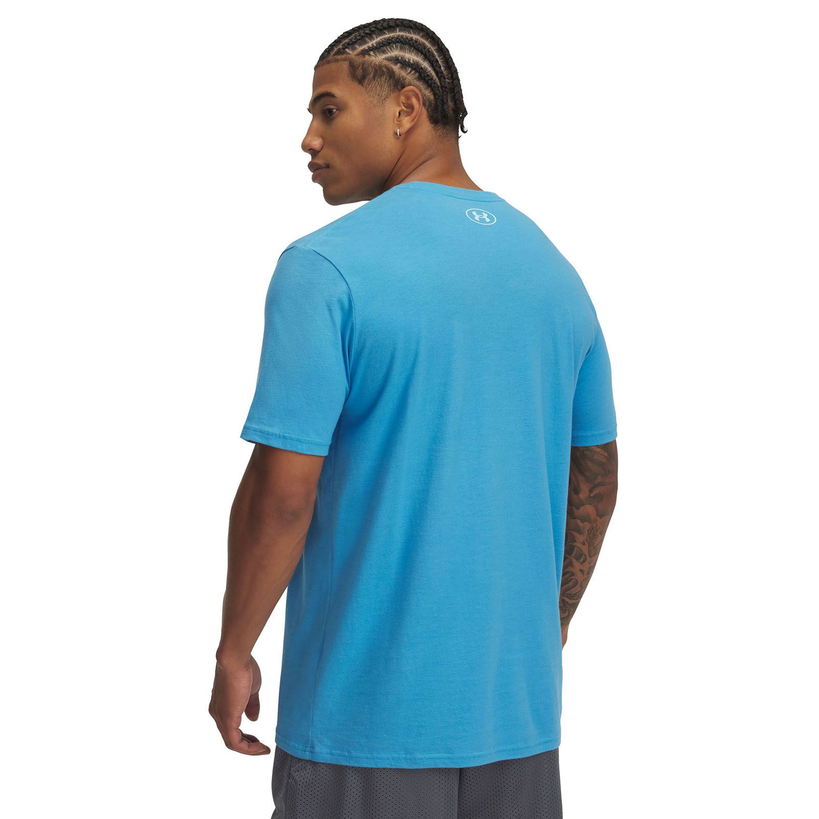 Polera manga corta Under Armour shaded logo azul para hombre