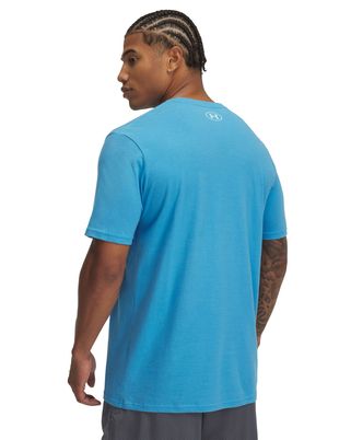Polera manga corta Under Armour shaded logo azul para hombre