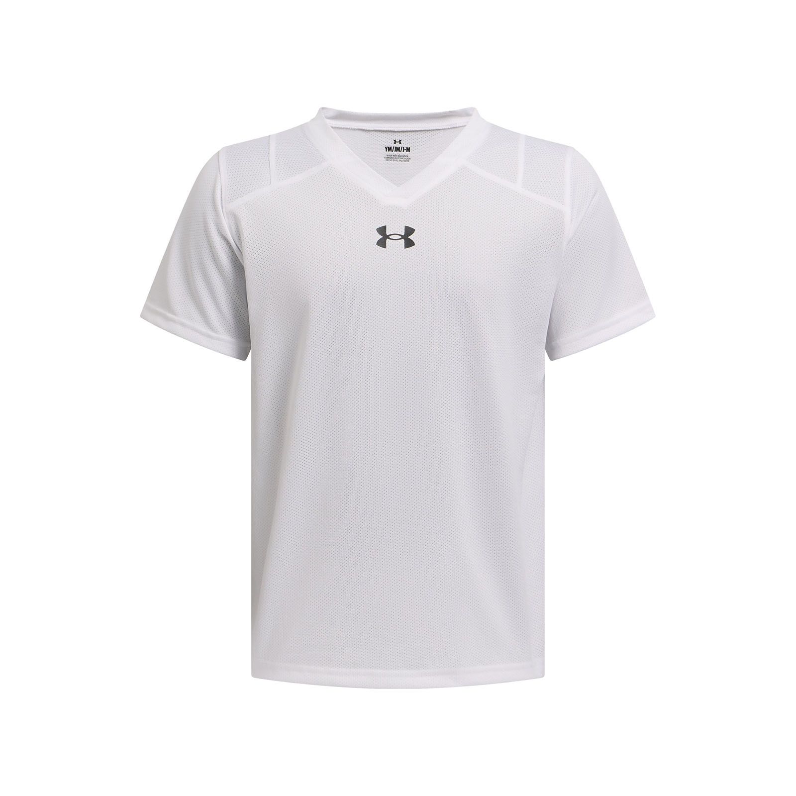 Polera manga corta Under Armour big win blanco para niños