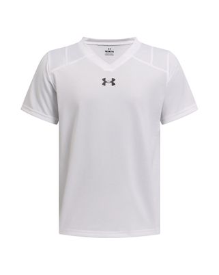 Polera manga corta Under Armour big win blanco para niños