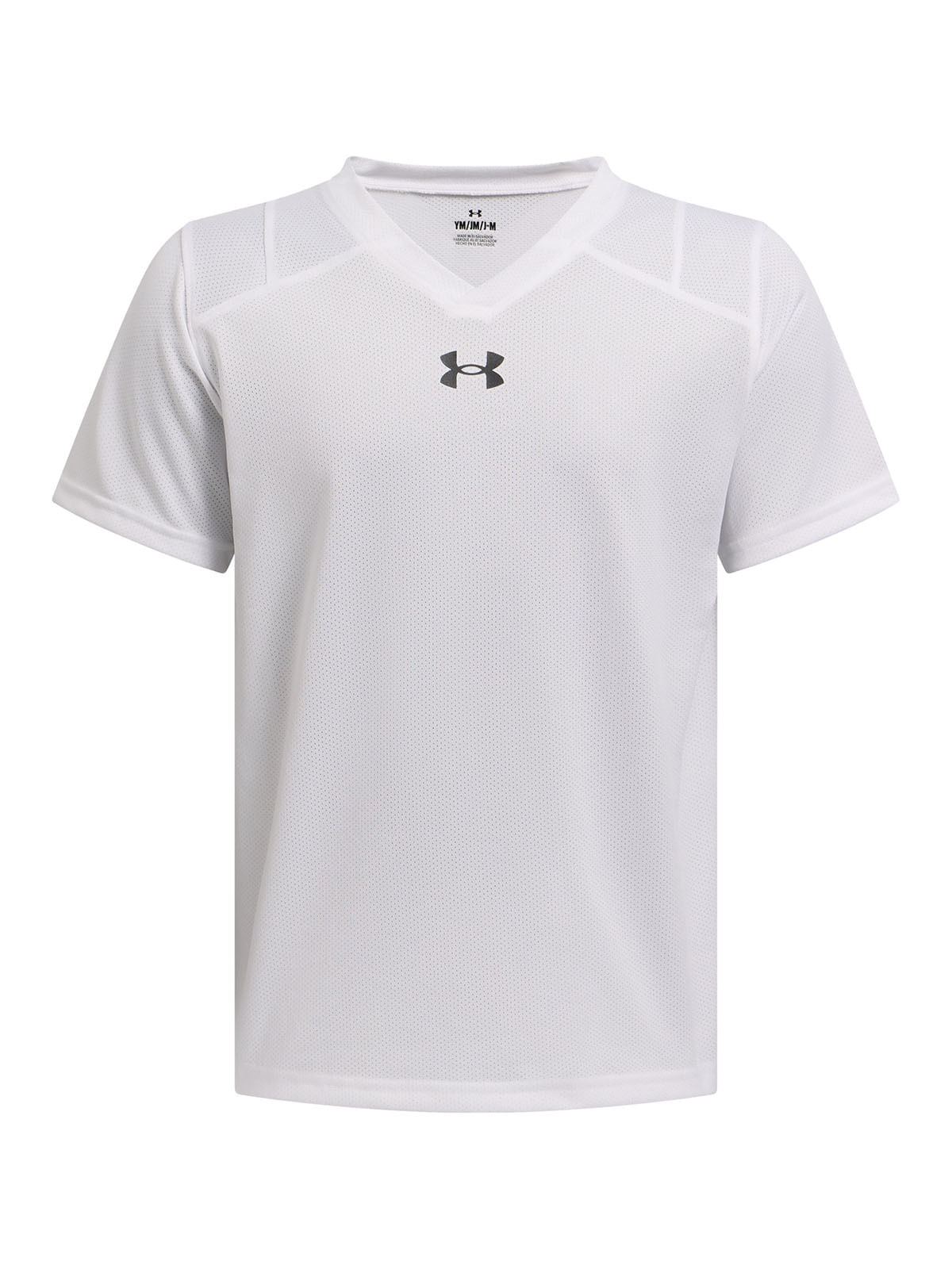 Polera manga corta UA big win blanco para niños