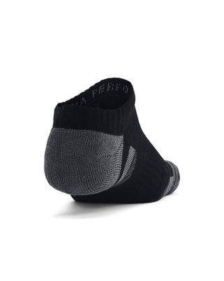 Calcetín unisex Under Armour performance algodón 3 pack negro no show