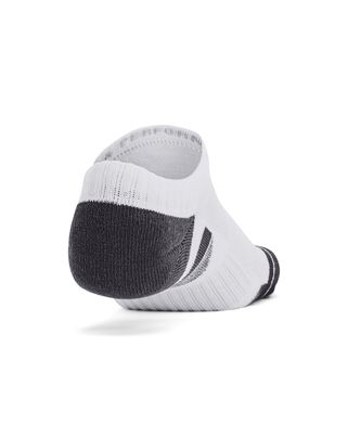 Calcetín unisex Under Armour performance algodón 3 pack no show blanco