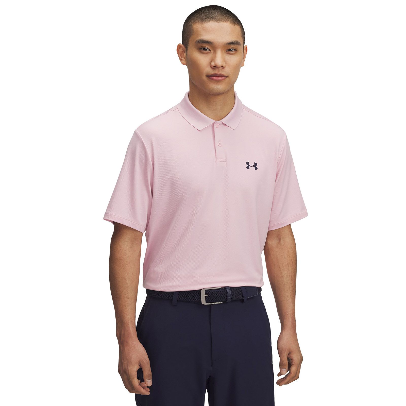Polera manga corta Under Armour matchplay rosado para hombre