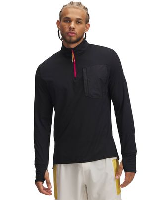Polerón Under Armour launch trail 1/4 cierre negro para hombre