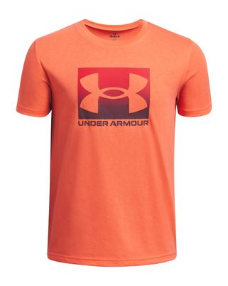 Polera manga corta Under Armour boxed sports naranjo para niños
