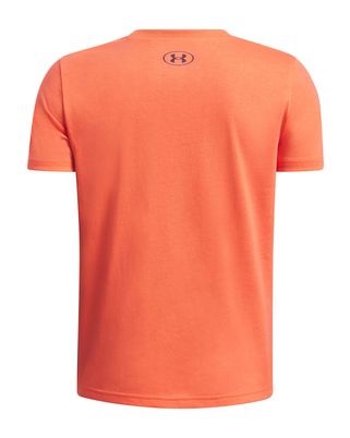 Polera manga corta Under Armour boxed sports naranjo para niños