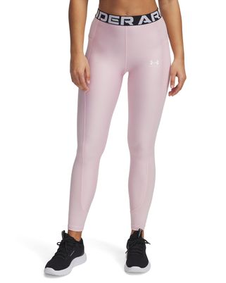 Calzas Heatgear Rib rosado para mujer Under Armour