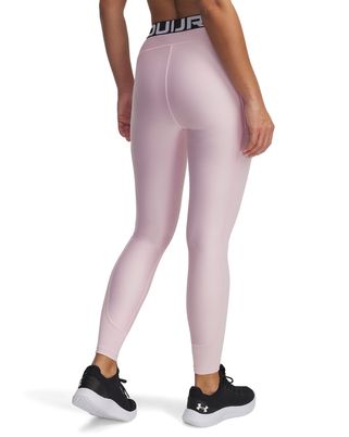 Calzas Heatgear Rib rosado para mujer Under Armour