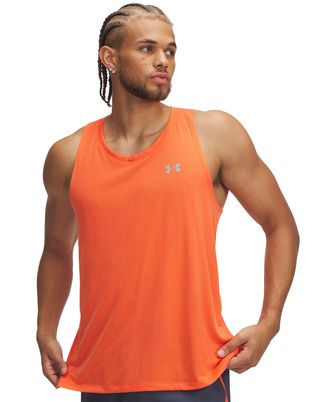 Polera sin mangas Under Armour launch naranjo para hombre