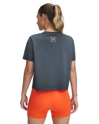 Polera manga corta UA Run 96 negro para mujer