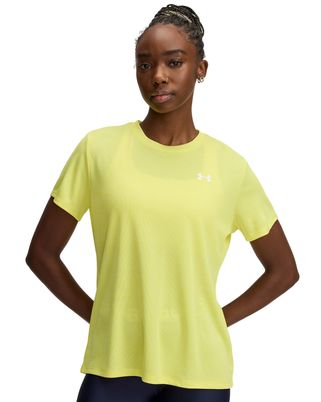 Polera manga corta Under Armour tech amarillo para mujer