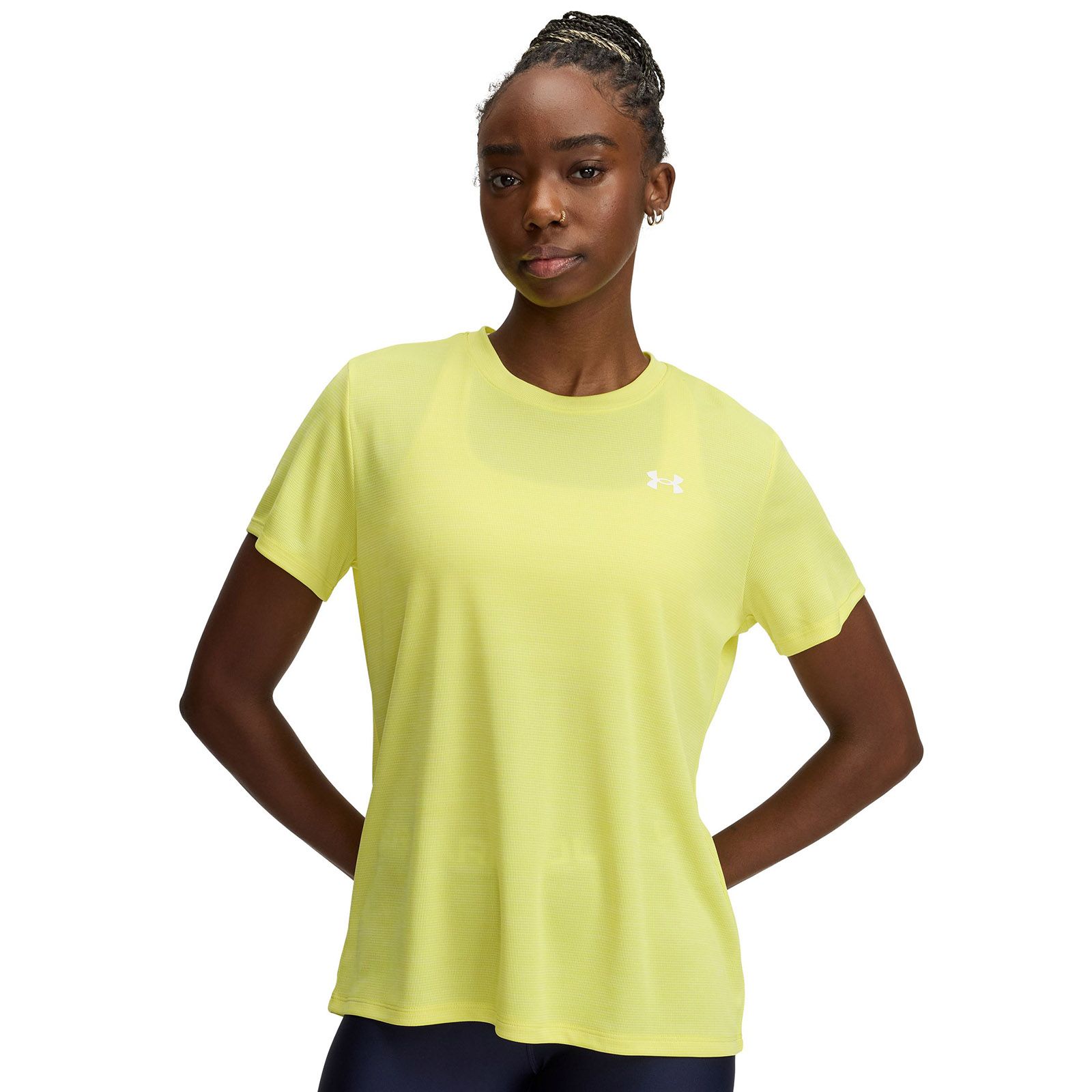 Polera manga corta Under Armour tech amarillo para mujer