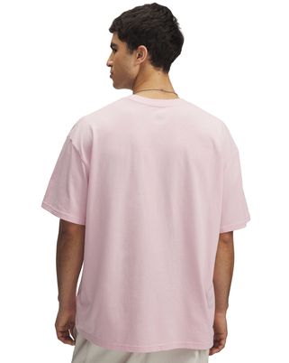 Polera manga corta Under Armour oversized rosado para hombre