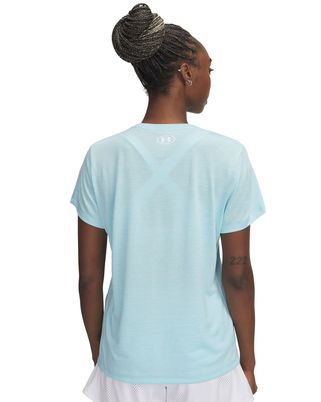 Polera manga corta Under Armour tech twist azul para mujer