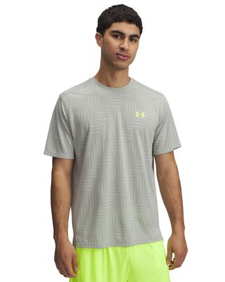 Polera manga corta Under Armour tech vent geotessa verde para hombre