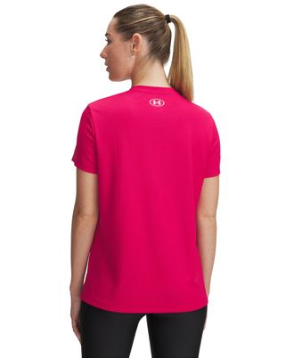 Polera manga corta Under Armour tech rib morado para mujer