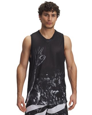 Polera sin mangas Curry signature negro para hombres Under Armour