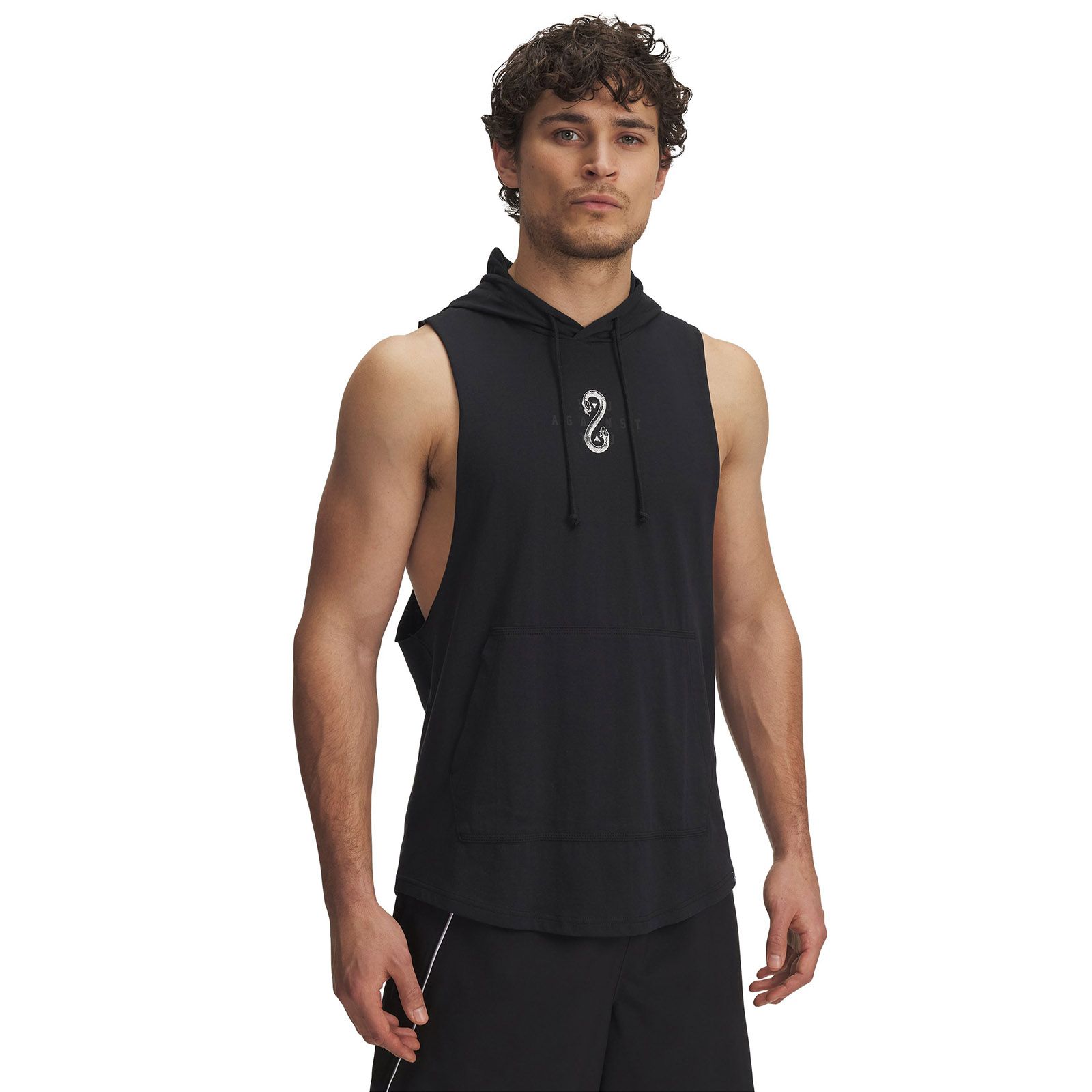 Polera sin mangas Project Rock snake negro para hombre Under Armour