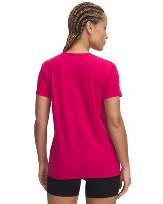 Polera manga corta Under Armour Rival core rosado para mujer