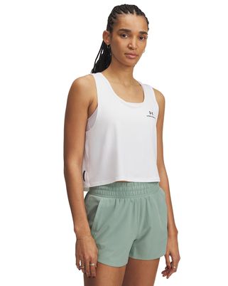 Polera sin mangas Under Armour vanish energy blanco para mujer