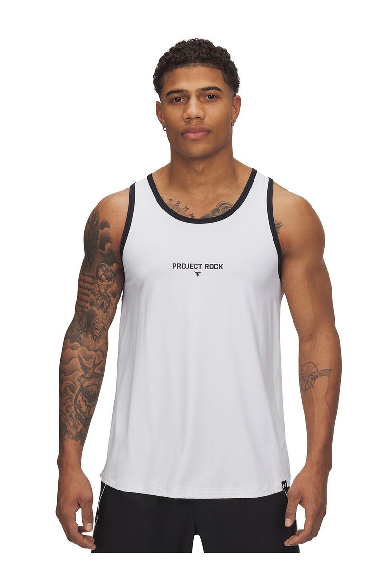 Polera-sin-mangas-UA-Project-Rock-blanco-para-hombre