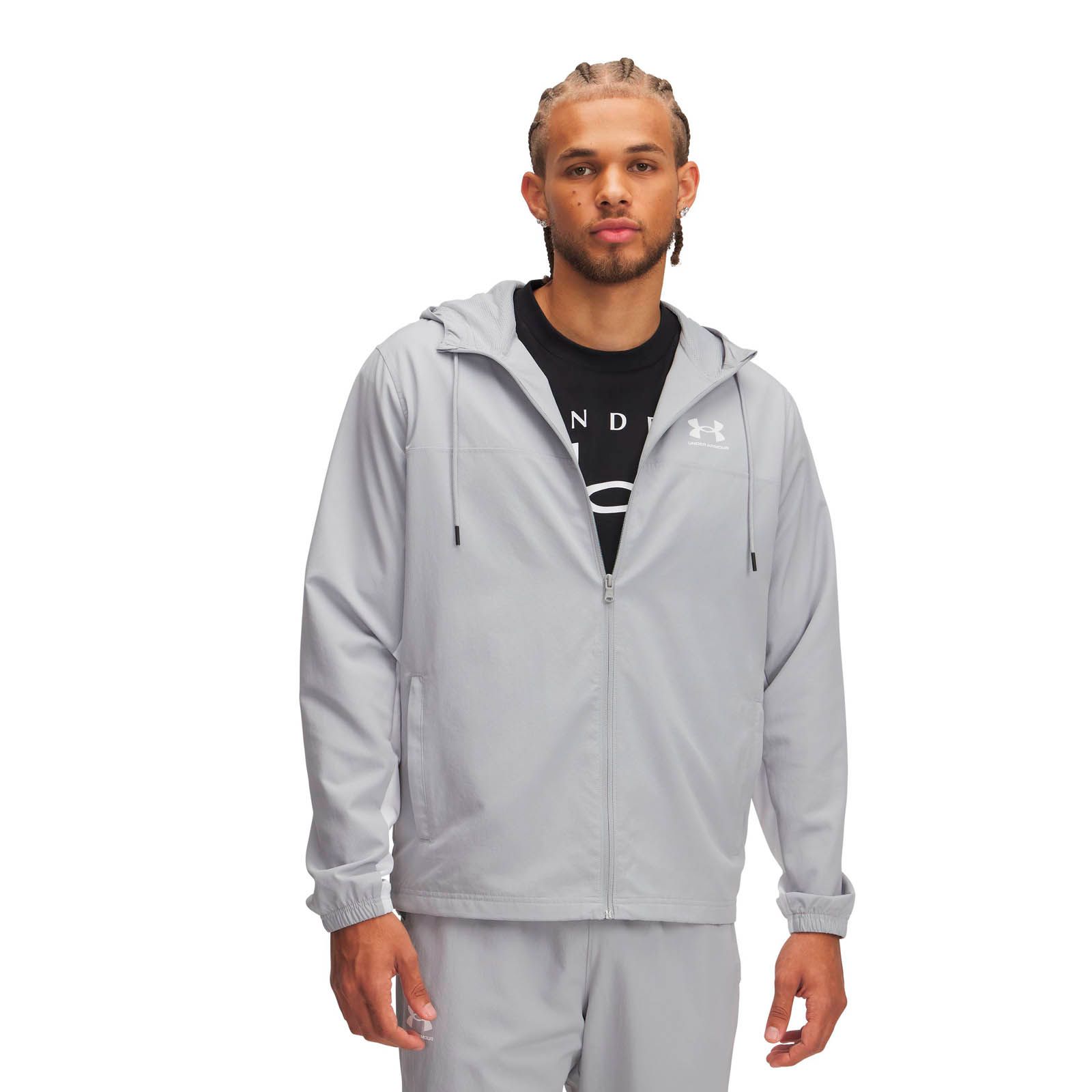 Cortaviento UA Rival Woven gris para hombre