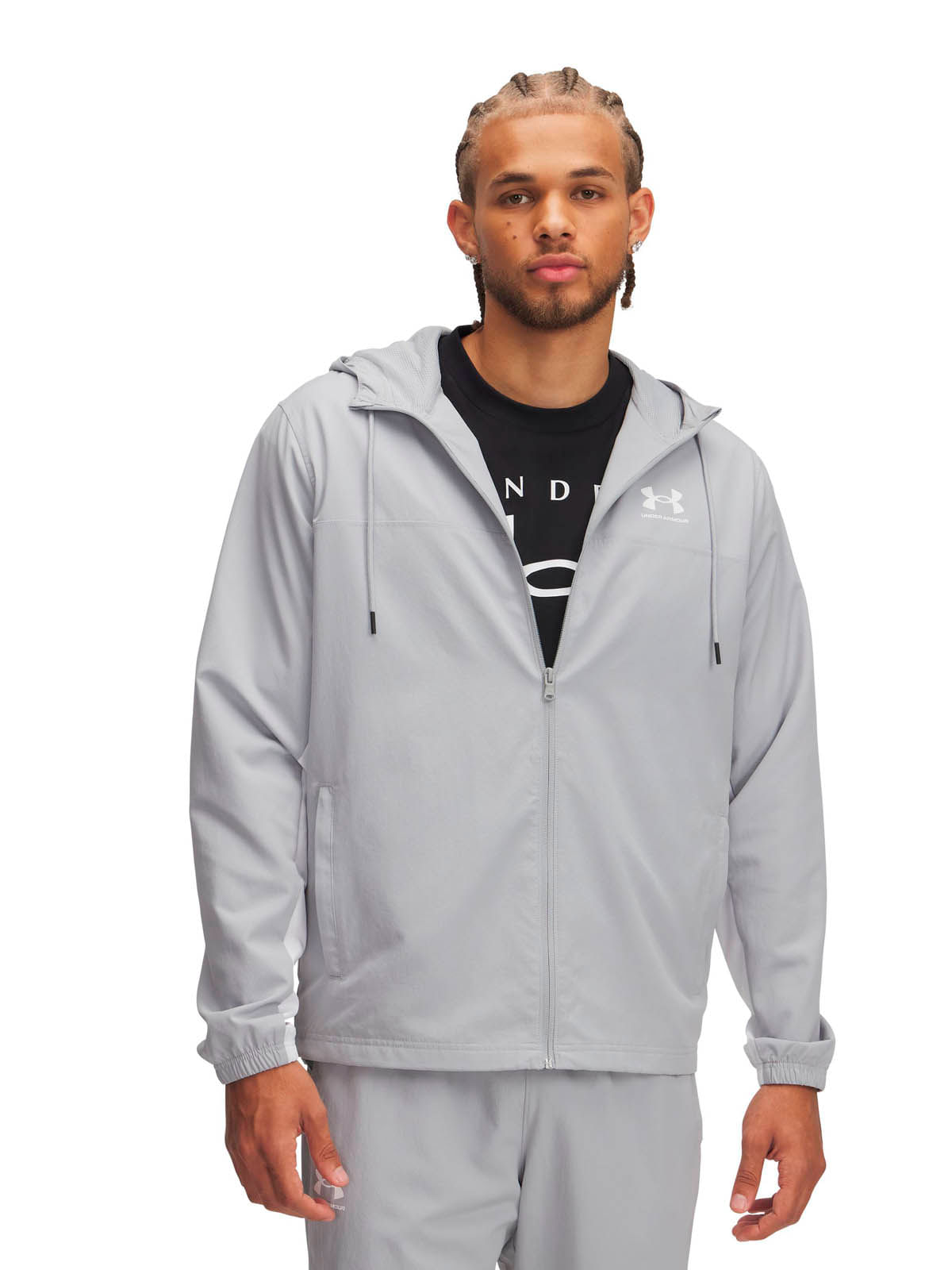 Cortaviento UA Rival Woven gris para hombre