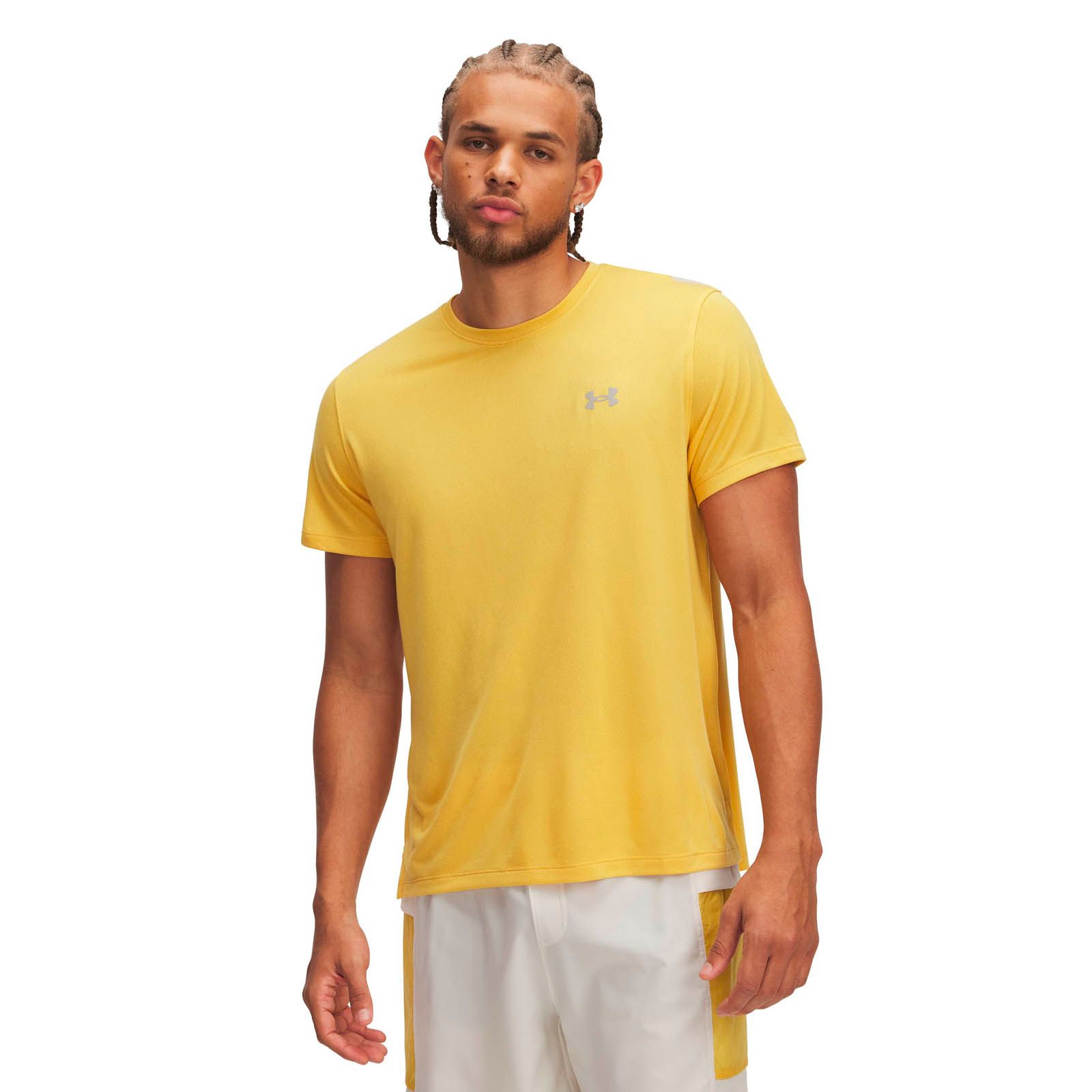 Polera manga corta UA Trail Run amarillo para hombre