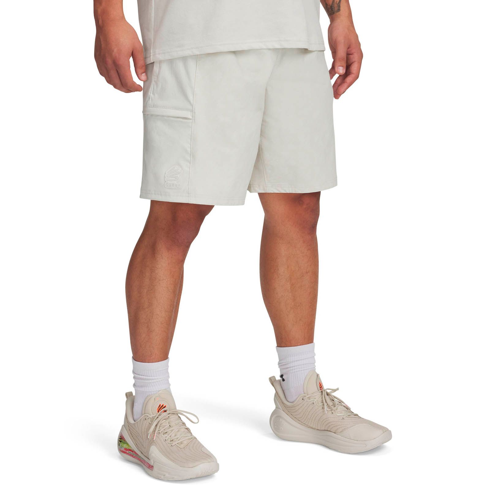 Shorts UA Curry Woven blanco para hombre