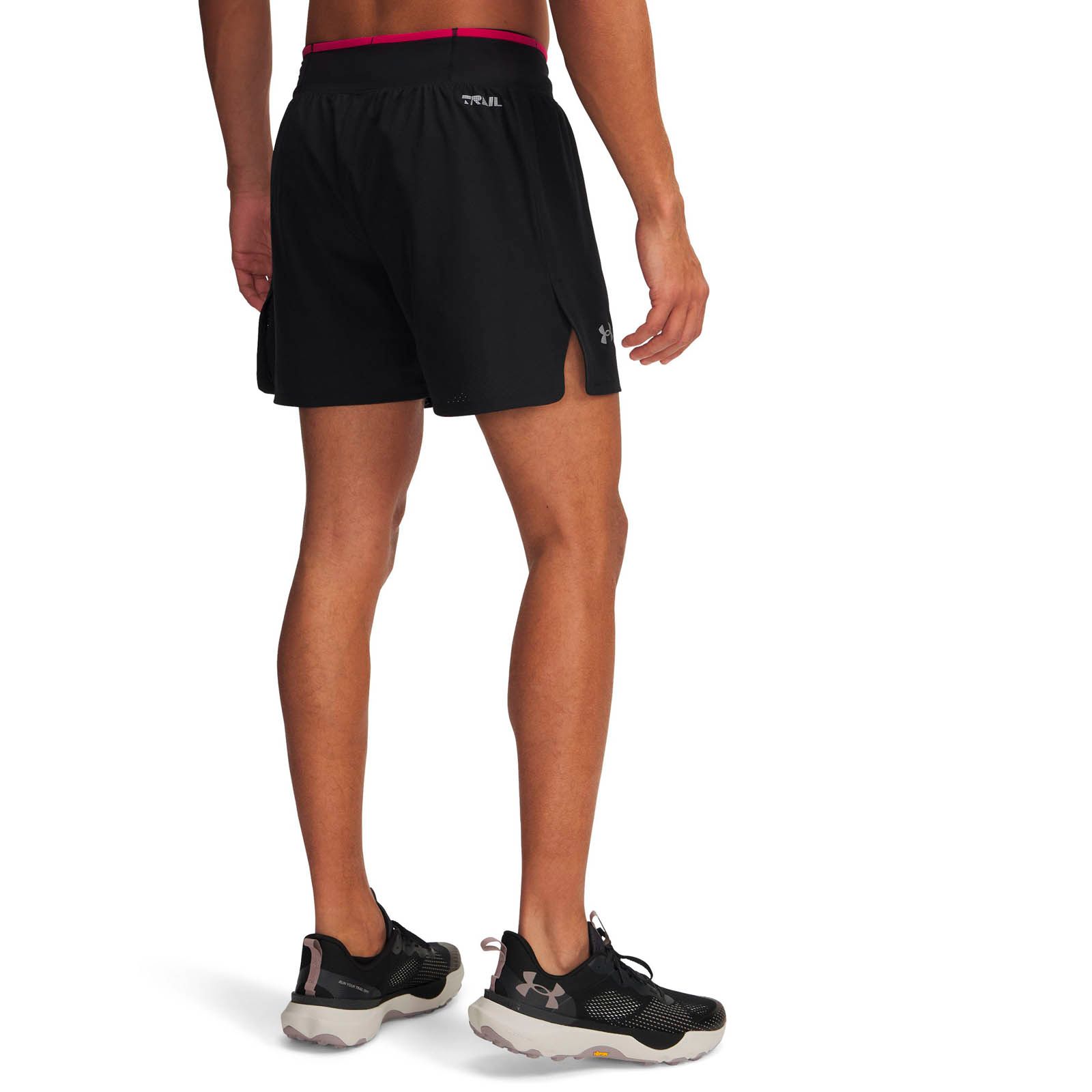 Shorts UA Trail Run Launch negro para hombre