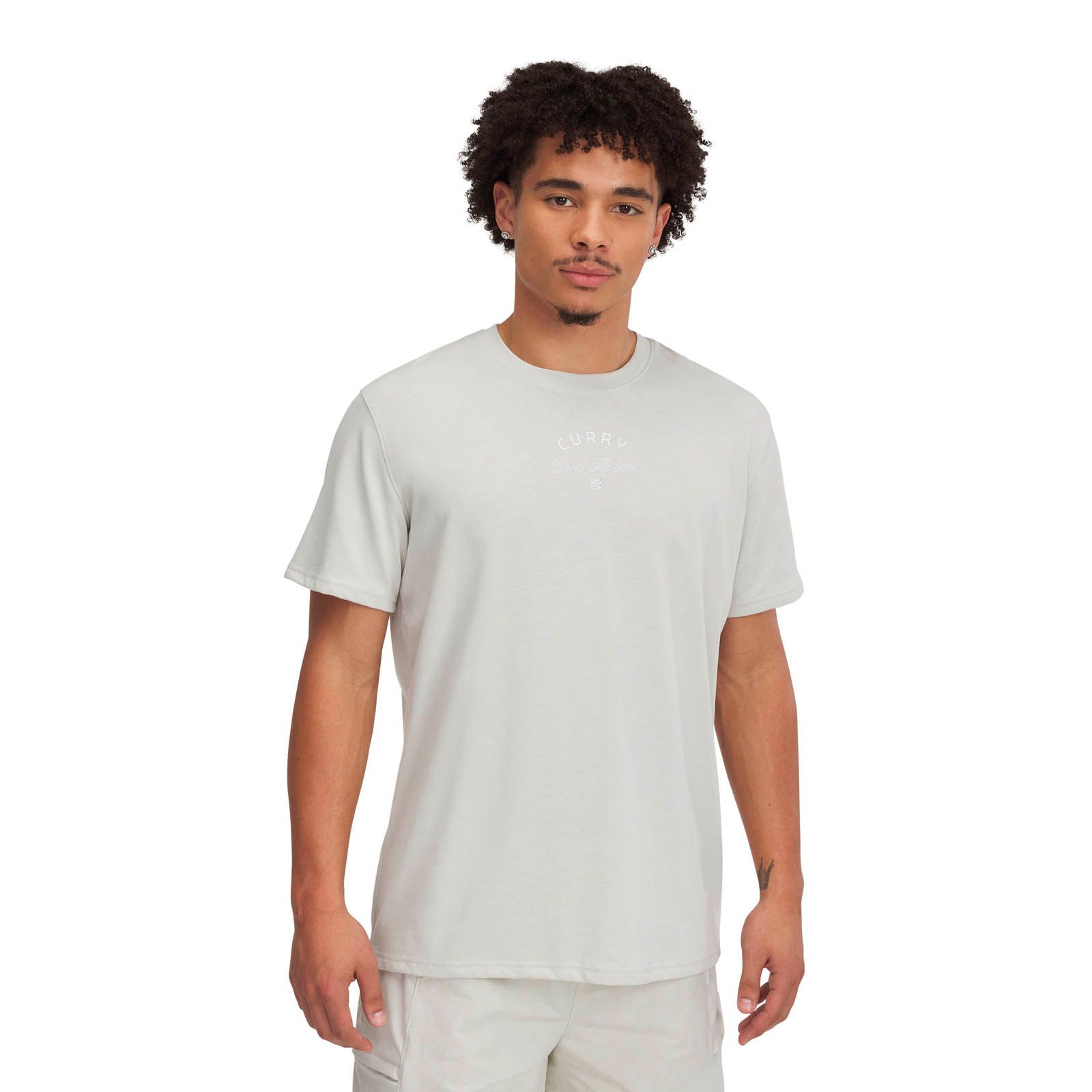 Polera manga corta UA Curry blanco para hombre
