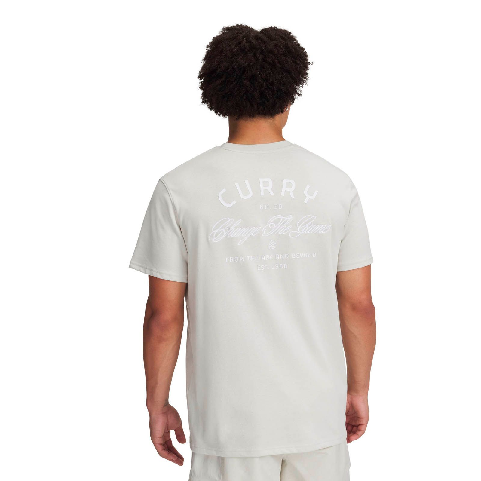 Polera manga corta UA Curry blanco para hombre