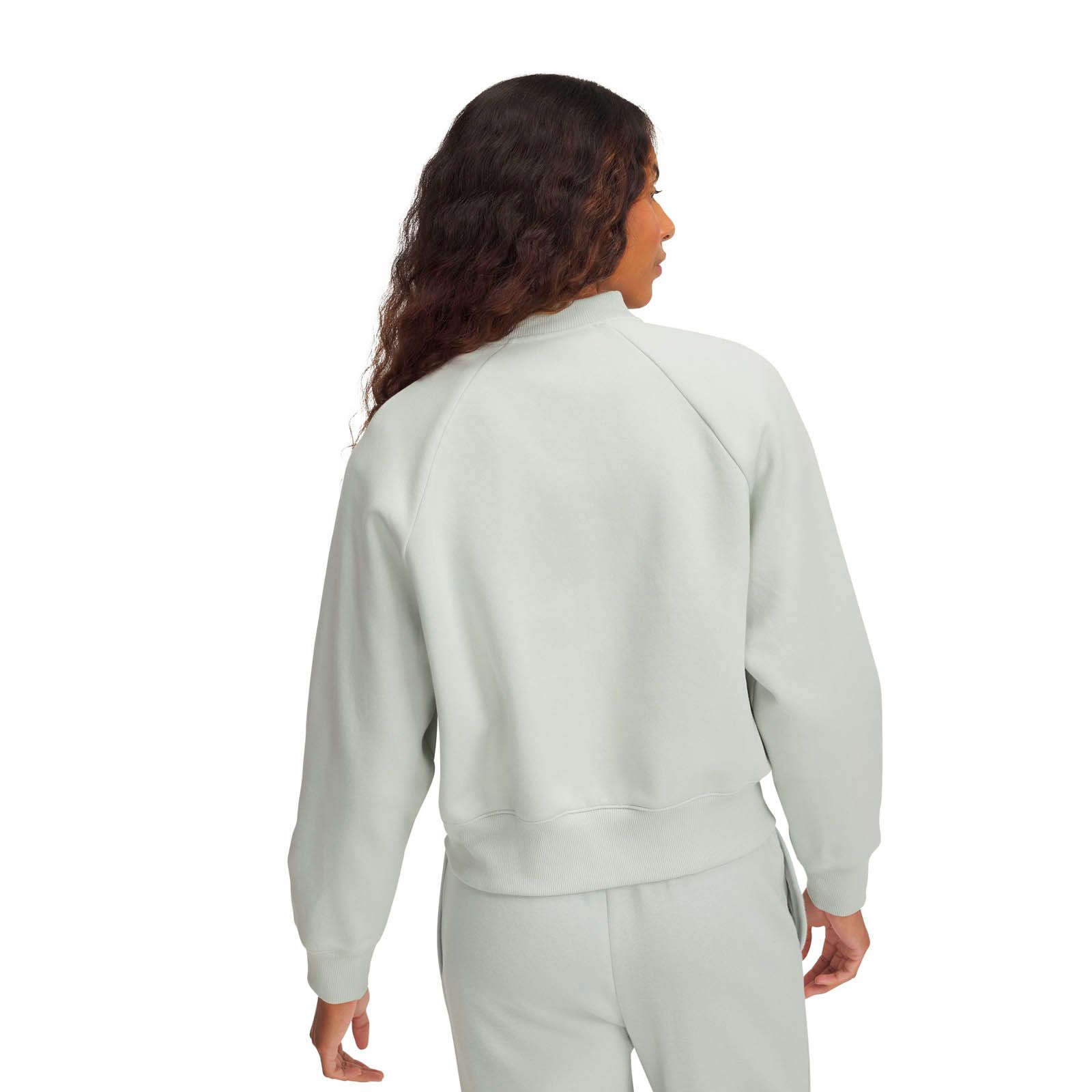 Chaqueta UA Rival Fleece Bomber verde para mujer