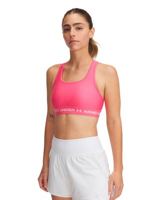 Sostén deportivo armour® mid crossback rosado para mujer Under Armour