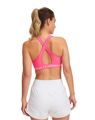 Sostén deportivo armour® mid crossback rosado para mujer Under Armour