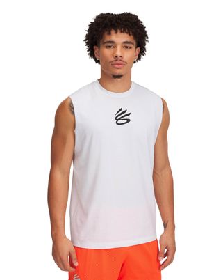 Polera sin mangas Curry blanco para hombre Under Armour