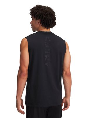 Polera sin mangas Curry negro para hombre Under Armour
