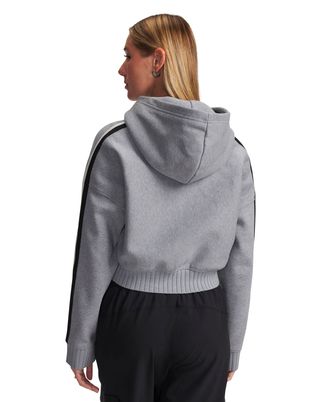 Poleron Lifestyle Mujer Icon Heavyweight Fleece Gris UA