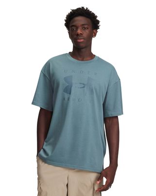 Polera manga corta Lifestyle para Hombre Heavyweight Oversized Azul Under Armour